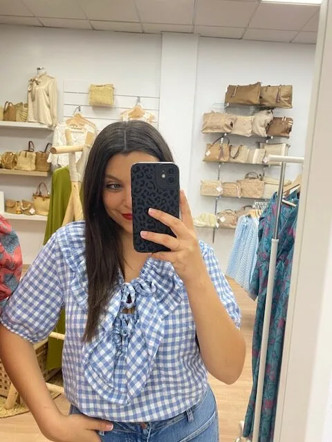 BLUSA MACARENA AZÚL - Imagen 2