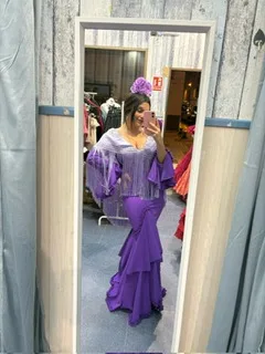 VESTIDO FLAMENCA FANDANGO MALVA