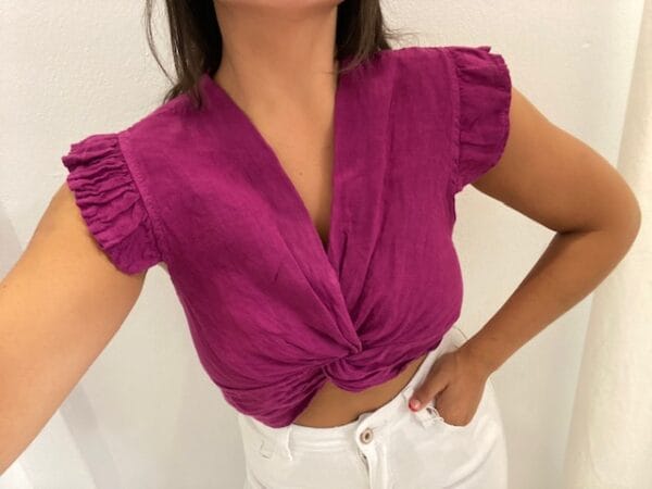 TOP CRUZADO FUXIA - Imagen 2