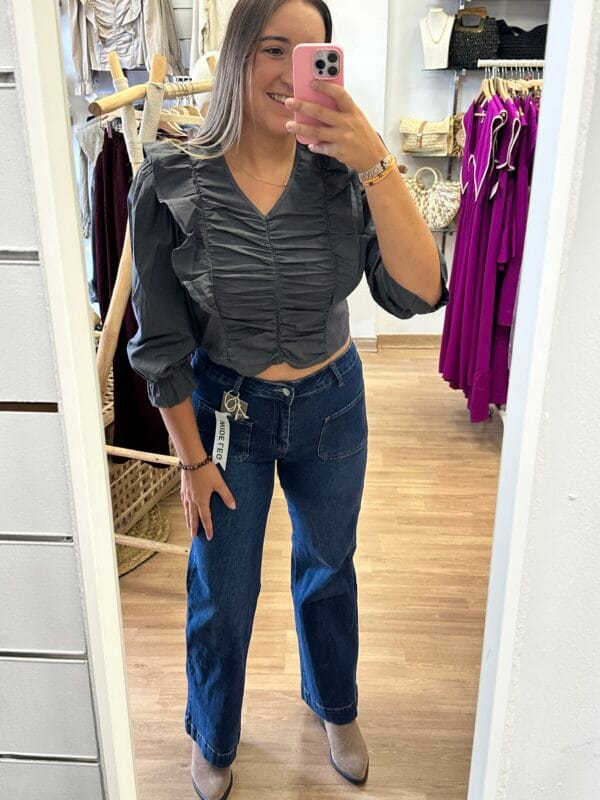 BLUSA JIMENA GRIS OSCURO - Imagen 2