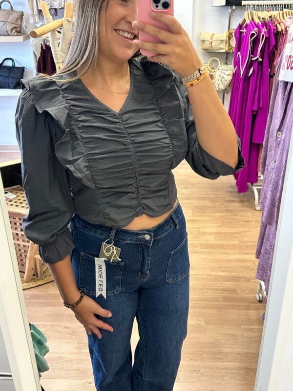 BLUSA JIMENA GRIS OSCURO