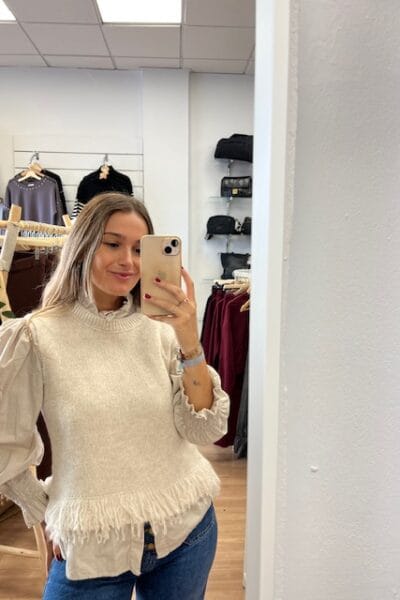 CHALECO FLECOS BEIGE