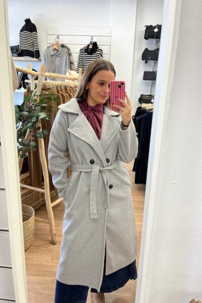 GABARDINA PAÑO GRIS