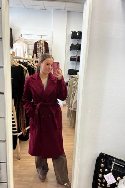 GABARDINA PAÑO BURDEOS