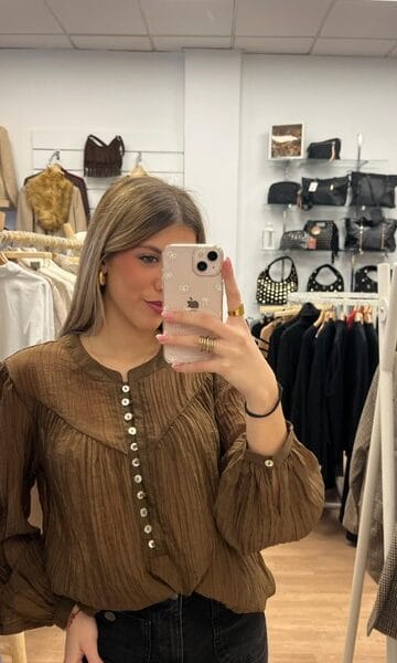 BLUSA MARIA MARRÓN