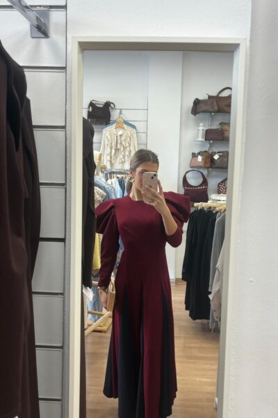 VESTIDO LAURA BURDEOS