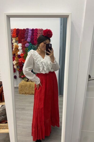 FALDA TANGO ROJA