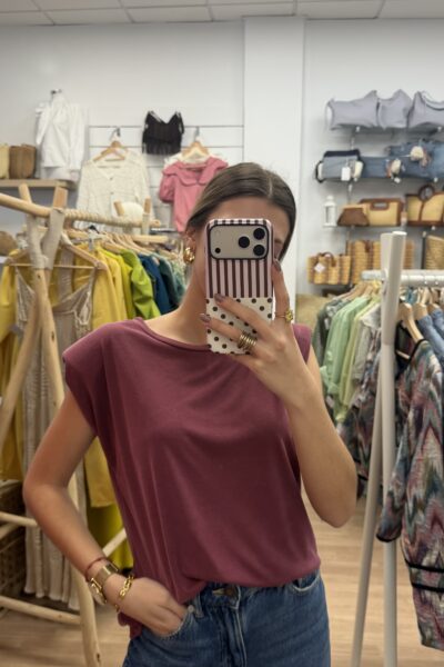 CAMISETA HOMBRERAS ROSA