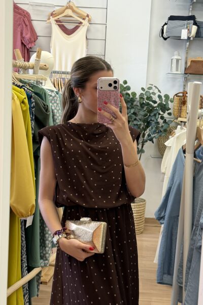 VESTIDO LUNAR MARRÓN