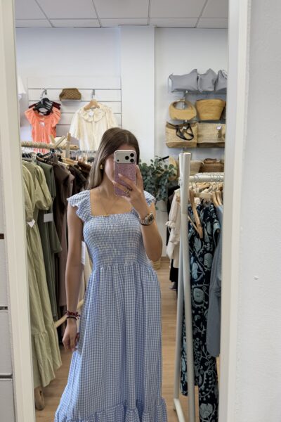 VESTIDO GALA CELESTE
