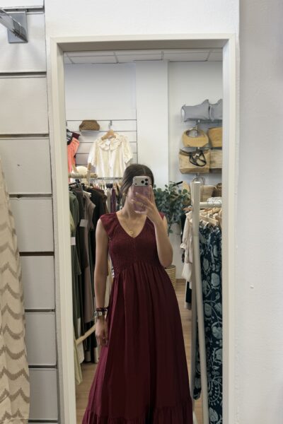 VESTIDO LOLA BURDEOS