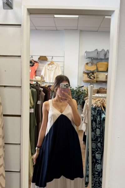 VESTIDO SANDRA AZÚL MARINO
