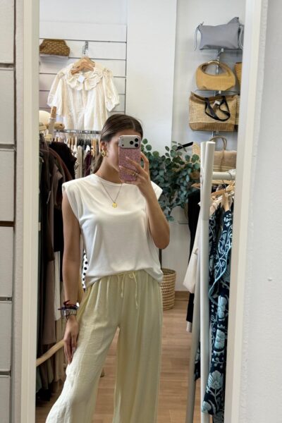 PANTALÓN LINO AMARILLO