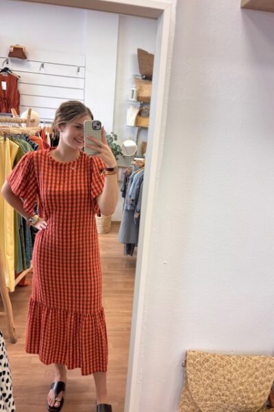VESTIDO VICHY MANGAS CALDERA