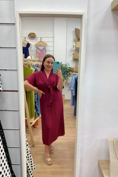 VESTIDO ZOE BURDEOS