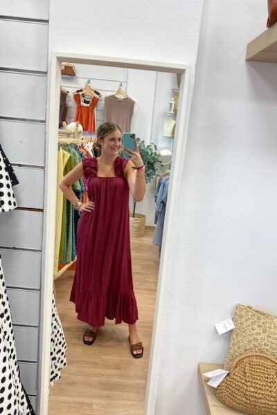 VESTIDO LARA BURDEOS