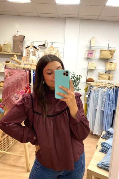 BLUSA VÉLEZ GRANATE