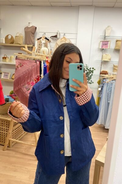 CHAQUETA GRANADA AZUL