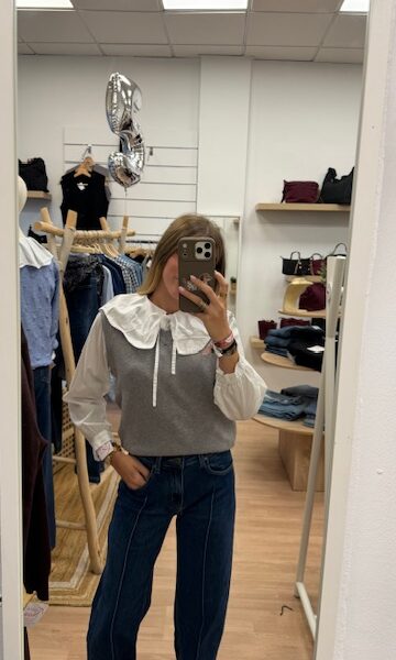 CHALECO DE PUNTO GRIS