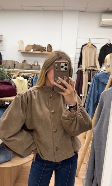 CAMISA GLOBO BEIGE