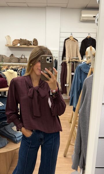 CAMISA LAZO GRANATE